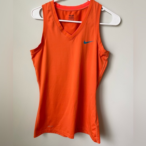 Nike Tops - Nike Pro medium orange